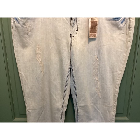 Decree Size 15 Light Superspray Stretch Low-Rise Skinny Distressed Denim Jeans - Picture 3 of 9